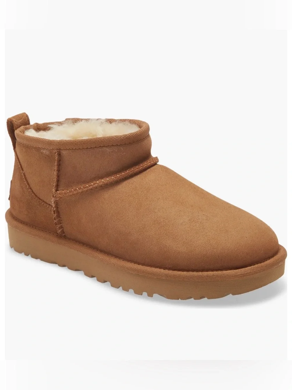 New UGG Classic Ultra Mini Boots Chestnut Size 7 in box - Picture 2 of 12